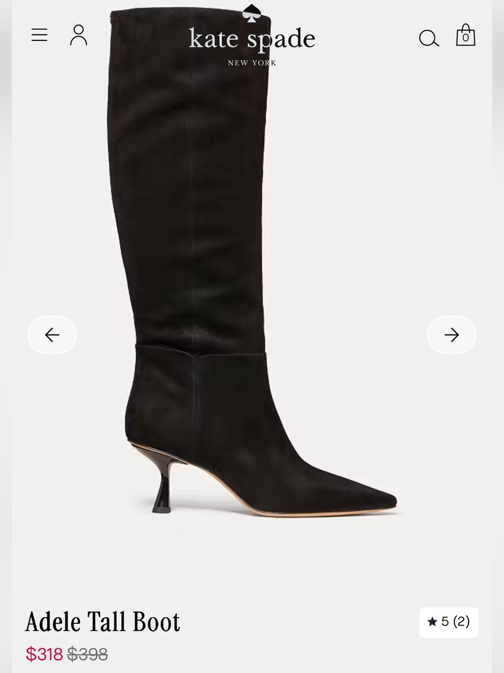kate spade Black Adele Tall Over-the-Knee Boot